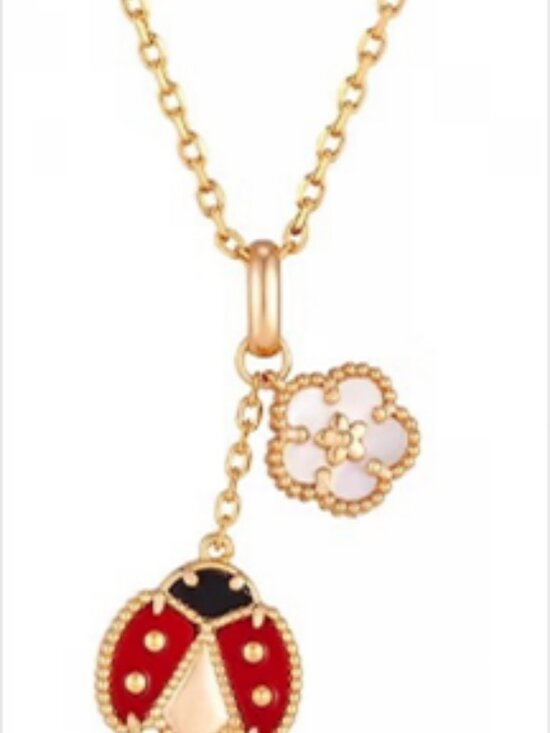 Van Cleef & Arpels ladybug flower necklace - Picture 2 of 4
